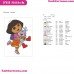 Dora And Boots Hugging Dora The Explorer Embroidery Design