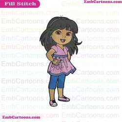 Dora And Friends Into The City Embroidery Design