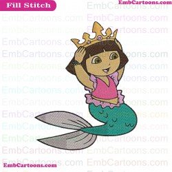 Dora Mermaid Dora And Friends Embroidery Design