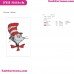 Dr Seuss Face Dr Seuss The Cat In The Hat Embroidery Design