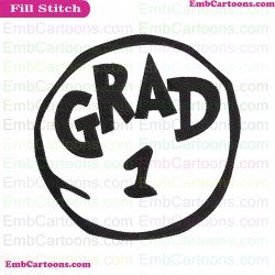 Dr Seuss Grad 1 Circle Dr Seuss The Cat In The Hat Embroidery Design