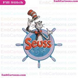 Dr Seuss Sea Ship Steering Wheel Dr Seuss The Cat In The Hat Embroidery Design
