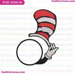 Dr Seuss The Cat In The Hat And Circle Embroidery Design