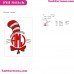 Dr Seuss The Cat In The Hat Bowtie Monogram Frame Embroidery Design