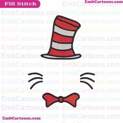 Dr Seuss The Cat In The Hat Dr Seuss The Cat In The Hat Embroidery Design 2