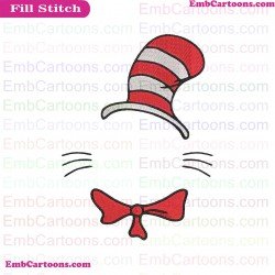 Dr Seuss The Cat In The Hat Dr Seuss The Cat In The Hat Embroidery Design