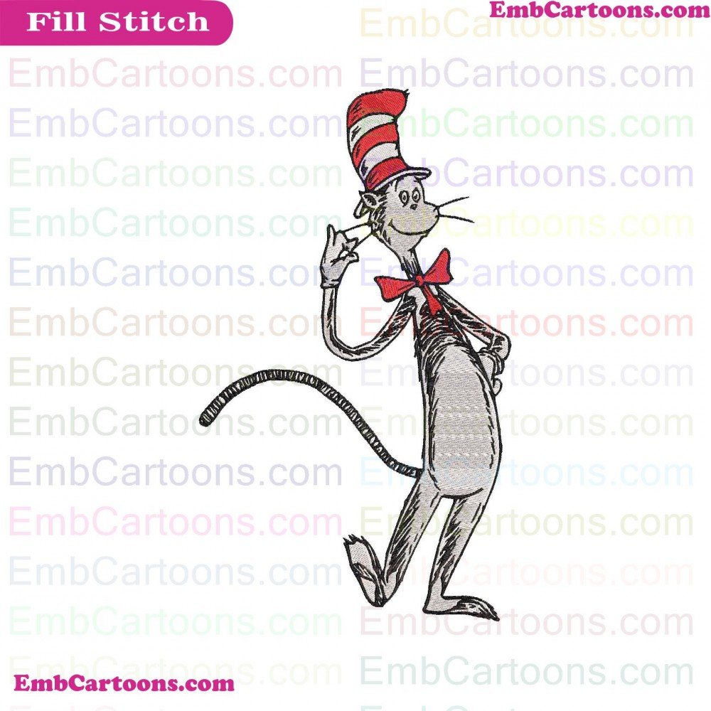 Dr Seuss Applique Design, Dr Seuss Embroidery Design, Seuss The Applique Design, Seuss The Embroidery Design, The Cat Applique Design, The Cat Embroidery Design, Cat In Applique Design, Cat In Embroidery Design, In The Applique Design, In The Embroidery D