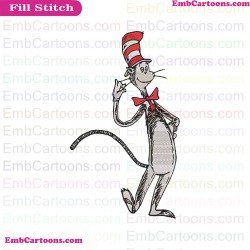 Dr Seuss The Cat In The Hat Embroidery Design 1
