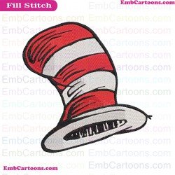 Dr Seuss The Cat In The Hat Embroidery Design