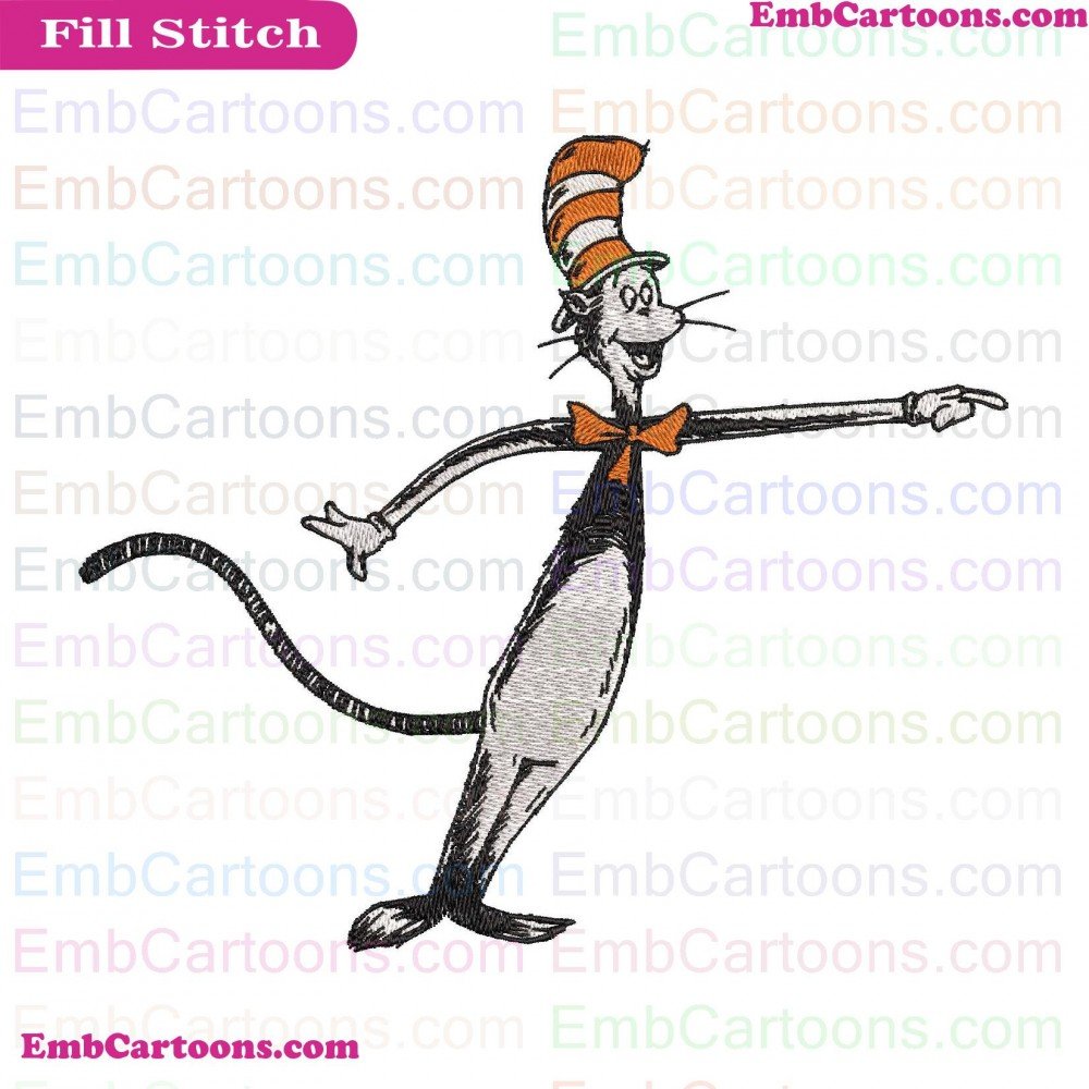 Dr Seuss Applique Design, Dr Seuss Embroidery Design, Seuss The Applique Design, Seuss The Embroidery Design, The Cat Applique Design, The Cat Embroidery Design, Cat In Applique Design, Cat In Embroidery Design, In The Applique Design, In The Embroidery D