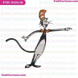 Dr Seuss The Cat In The Hat Embroidery Design 4