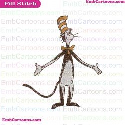 Dr Seuss The Cat In The Hat Embroidery Design 5