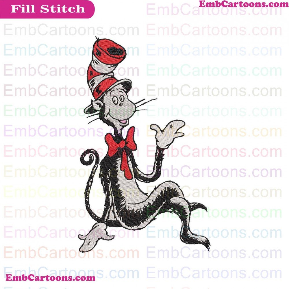 Dr Seuss Applique Design, Dr Seuss Embroidery Design, Seuss The Applique Design, Seuss The Embroidery Design, The Cat Applique Design, The Cat Embroidery Design, Cat In Applique Design, Cat In Embroidery Design, In The Applique Design, In The Embroidery D