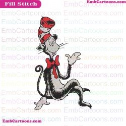 Dr Seuss The Cat In The Hat Embroidery Design 6