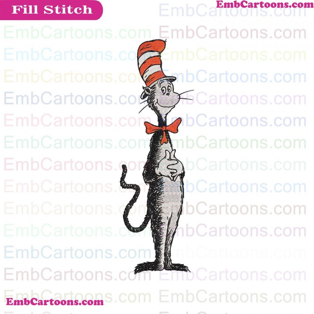 Dr Seuss Applique Design, Dr Seuss Embroidery Design, Seuss The Applique Design, Seuss The Embroidery Design, The Cat Applique Design, The Cat Embroidery Design, Cat In Applique Design, Cat In Embroidery Design, In The Applique Design, In The Embroidery D