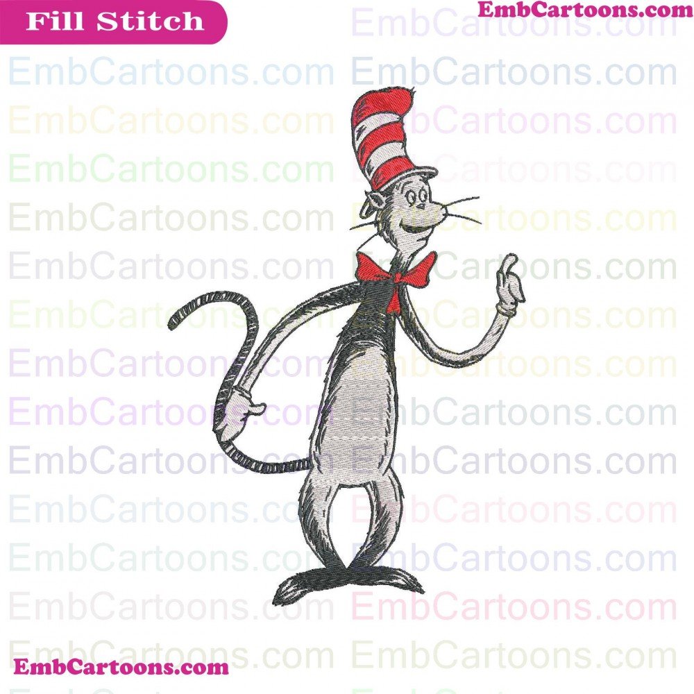 Dr Seuss Applique Design, Dr Seuss Embroidery Design, Seuss The Applique Design, Seuss The Embroidery Design, The Cat Applique Design, The Cat Embroidery Design, Cat In Applique Design, Cat In Embroidery Design, In The Applique Design, In The Embroidery D
