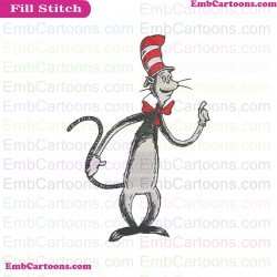 Dr Seuss The Cat In The Hat Embroidery Design 8