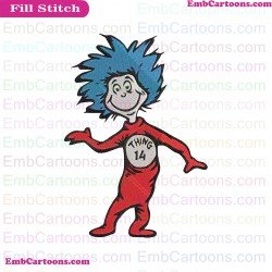 Dr Seuss Thing 14 Dr Seuss The Cat In The Hat Embroidery Design