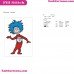Dr Seuss Thing 1 Dr Seuss The Cat In The Hat Embroidery Design