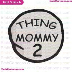 Dr Seuss Thing 2 Circle Mommy Dr Seuss The Cat In The Hat Embroidery Design