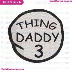 Dr Seuss Thing 3 Circle Daddy Dr Seuss The Cat In The Hat Embroidery Design