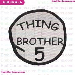 Dr Seuss Thing 5 Circle Brother Dr Seuss The Cat In The Hat Embroidery Design