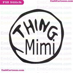 Dr Seuss Thing Mimi Circle Dr Seuss The Cat In The Hat Embroidery Design