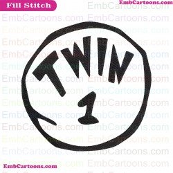 Dr Seuss Twin 1 Circle Dr Seuss The Cat In The Hat Embroidery Design