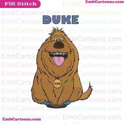 Dukethe Secret Life Of Pets Embroidery Design