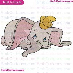Dumbo Baby Elephant Compulsory Embroidery Design