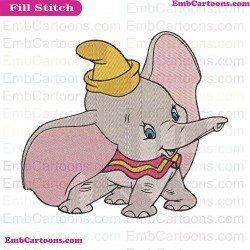 Dumbo Baby Elephant Embroidery Design 6