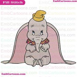 Dumbo Cute Embroidery Design