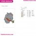 Dumbo Ear Knots With Flag Embroidery Design