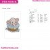 Dumbo Elephant Bathing Embroidery Design