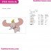 Dumbo Elephant Flying Embroidery Design