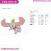 Dumbo Elephant Flying Embroidery Design