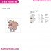 Dumbo Elephant Stand Up Embroidery Design