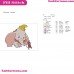 Dumbo Elephant Walking With Timothy Embroidery Design