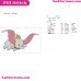 Dumbo Flying Elephant Embroidery Design 3