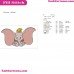 Dumbo With Big Ears Embroidery Design