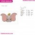 Dumbo With Big Ears Embroidery Design