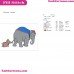 Dumbo With His Jumbo Mother Walking Dumbo Embroidery Design