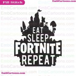 Eat Sleep Fortnite Repeat Fortnite Shirt Battle Royale Fortnite Legend Floss Like A Boss Silhouette Embroidery Design 8