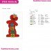 Elmo And Cubes Letters Alphabet E L M O Sesame Street Embroidery Design