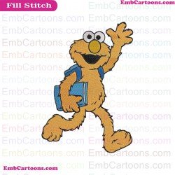 Elmo School Sesame Street Embroidery Design