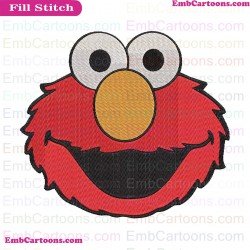 Elmo Smiley Face Sesame Street Embroidery Design