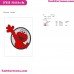 Elmo Waving His Hand Through A Circle Sesame Street Embroidery Design