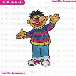 Ernie Sesame Street Embroidery Design