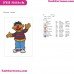 Ernie Sesame Street Embroidery Design