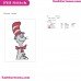 Face Dr Seuss The Cat In The Hat Embroidery Design 1